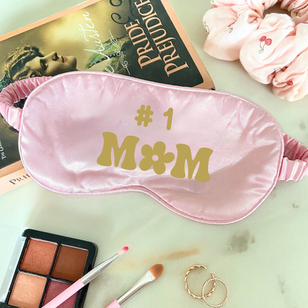 #1 Mom Satin Eye Mask