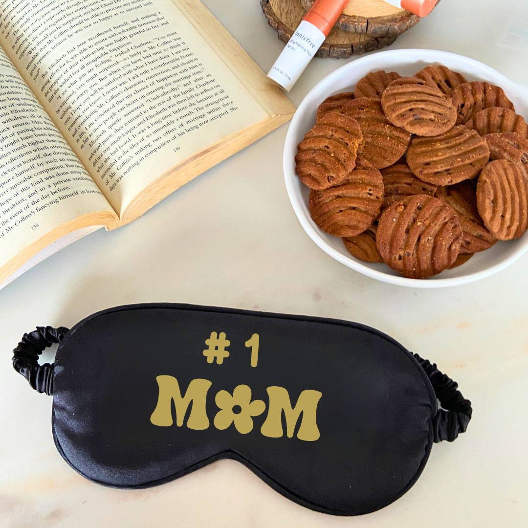 #1 Mom Satin Eye Mask