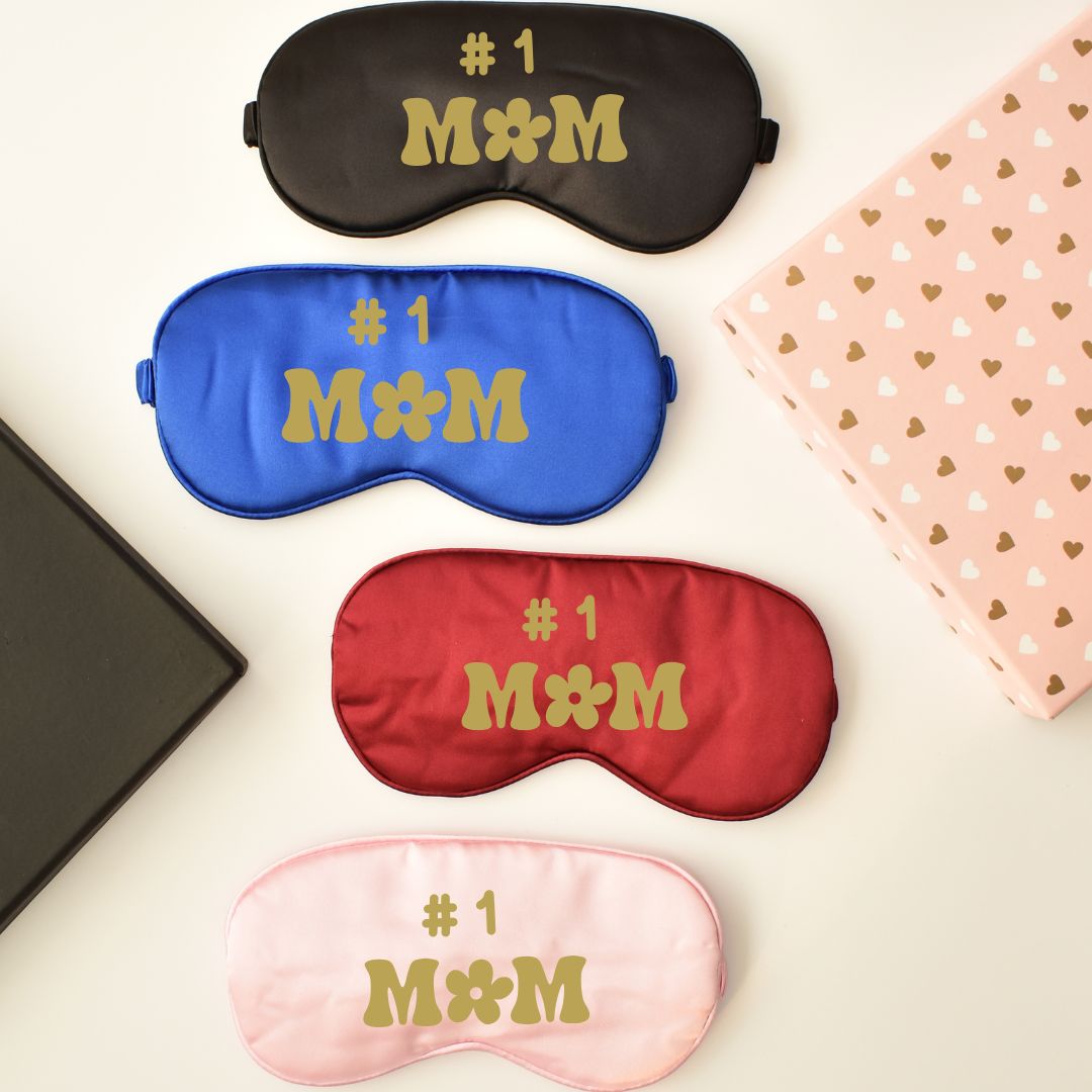 #1 Mom Satin Eye Mask