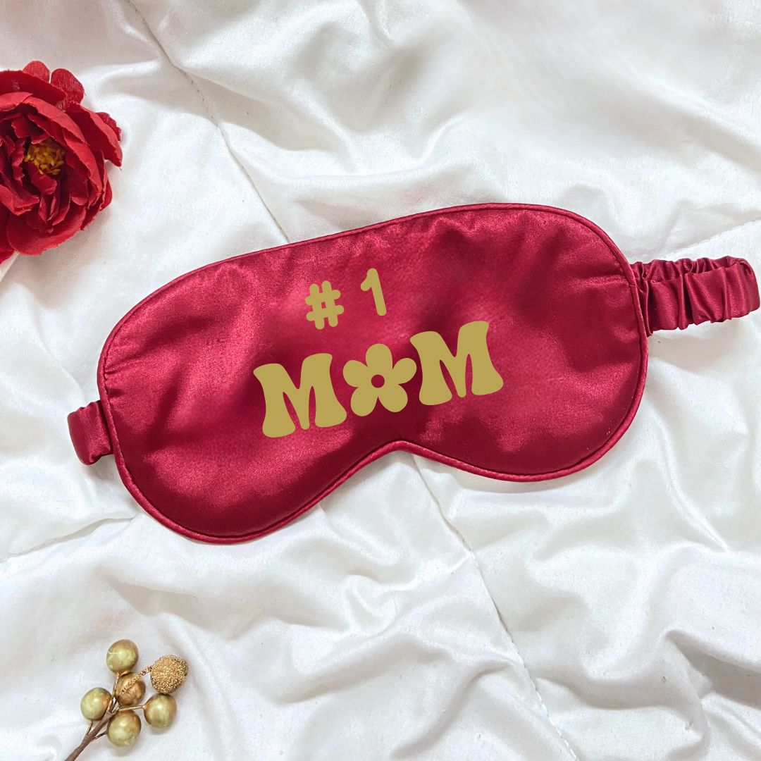 #1 Mom Satin Eye Mask