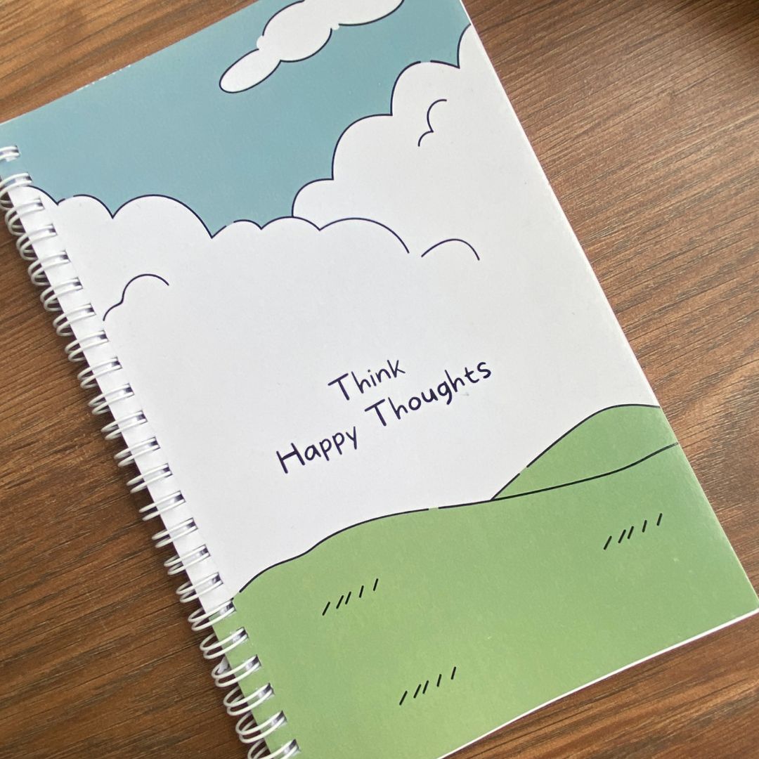 Think Happy Thoughts Wiro Notebook