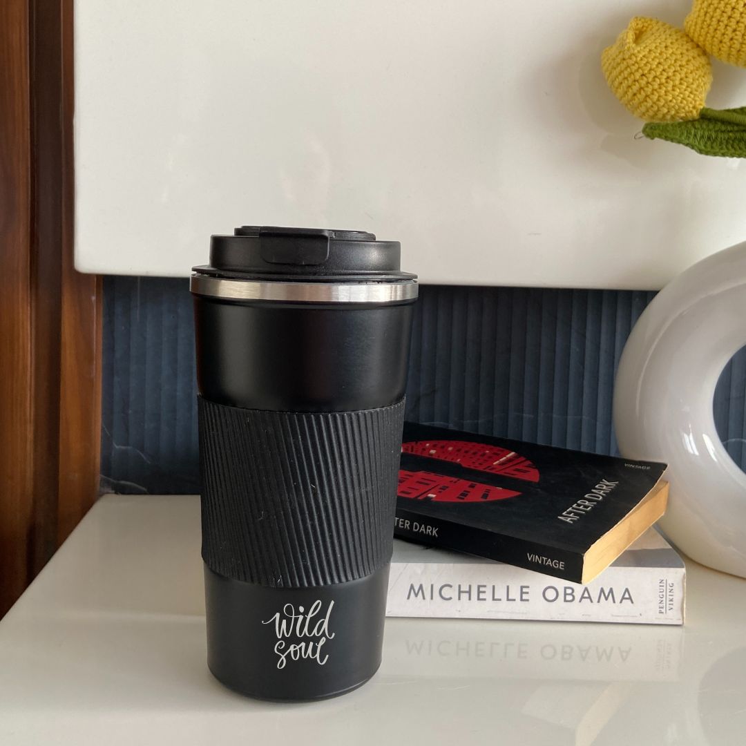 Double Walled Travel Tumbler with Temperature Display