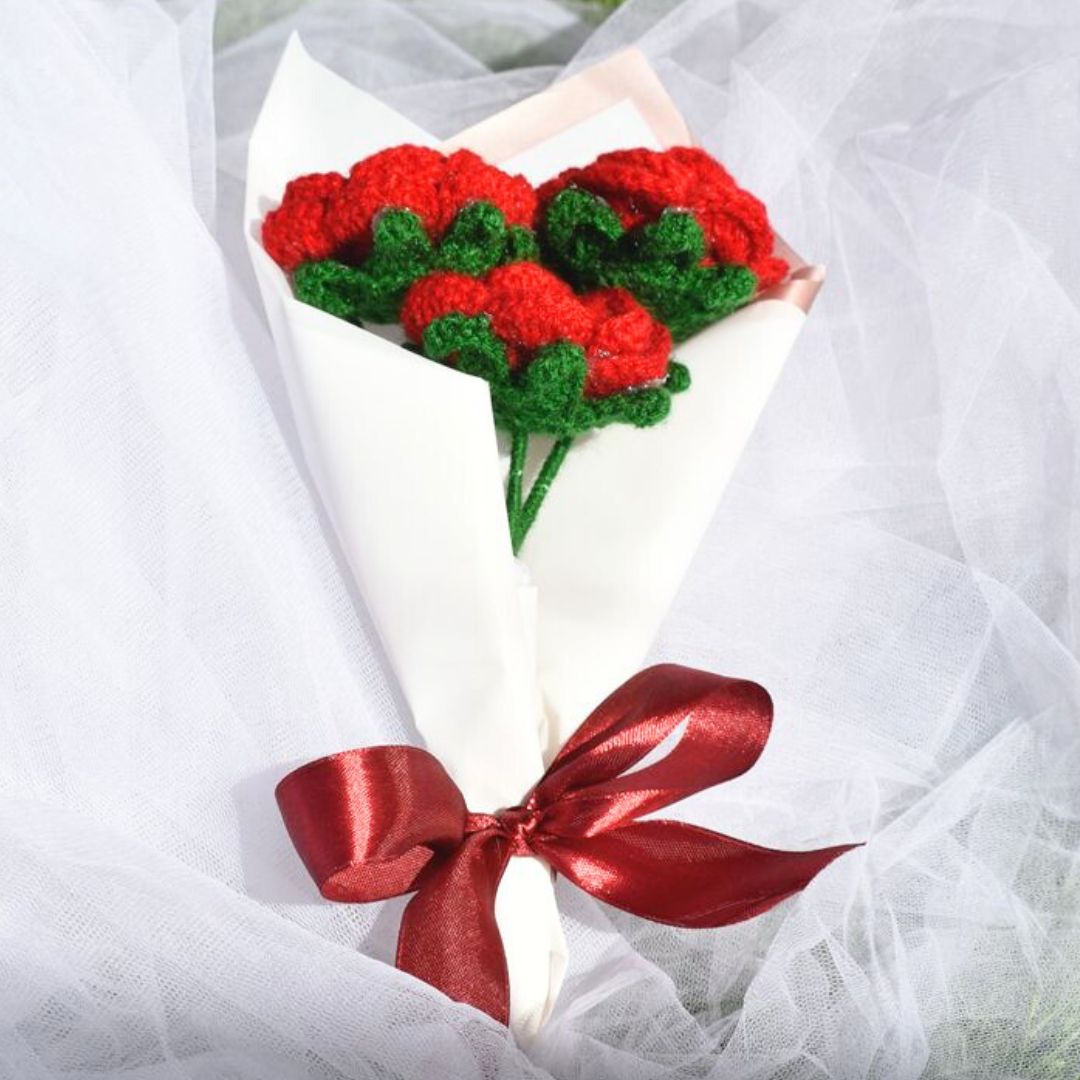 Crochet Rose Bouquet