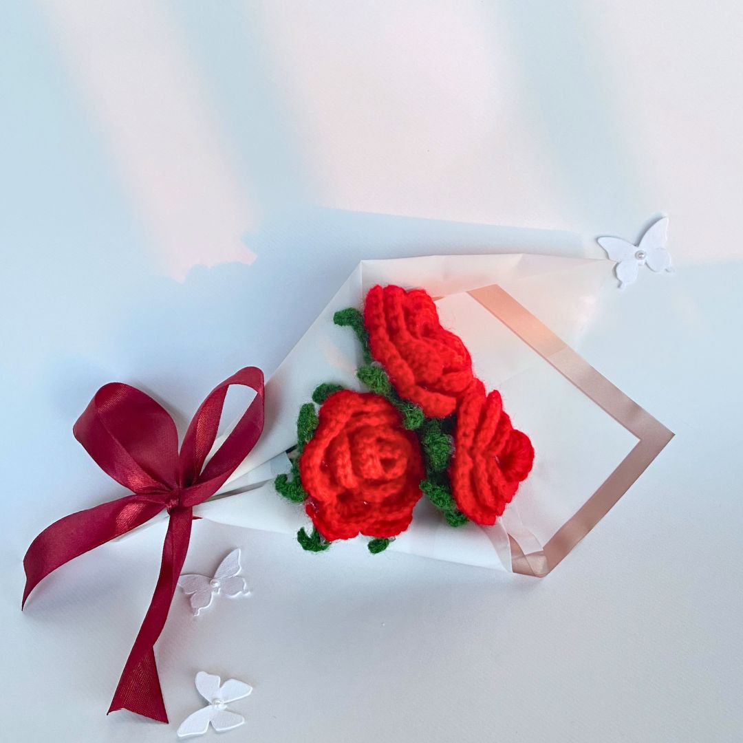 Crochet Rose Bouquet