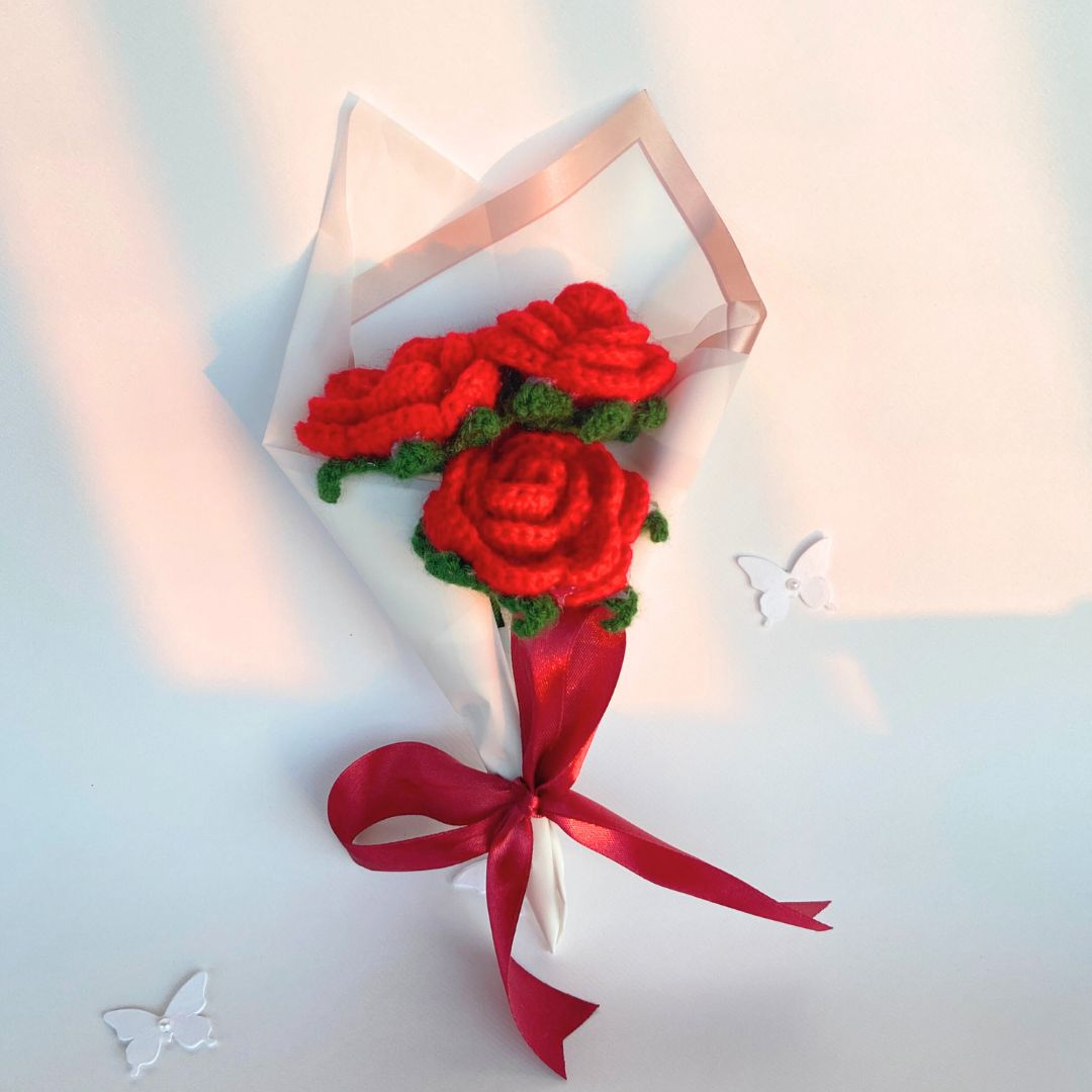 Crochet Rose Bouquet