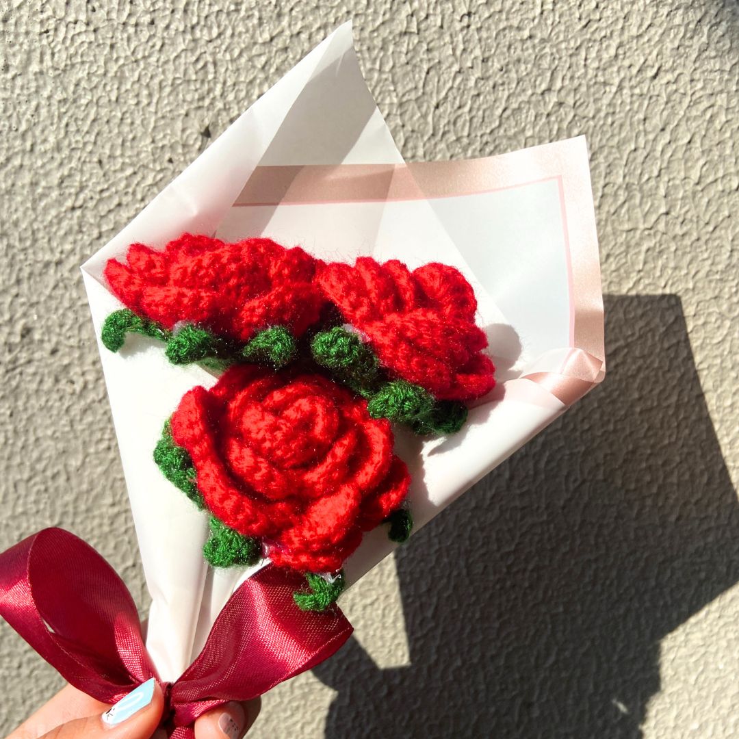 Crochet Rose Bouquet