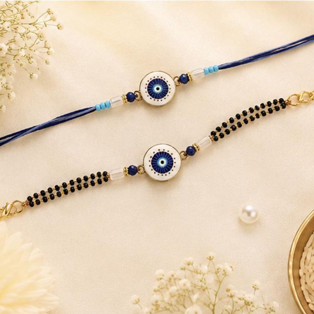 Evil Eye and Rakhi Set for Bhaiya Bhabhi