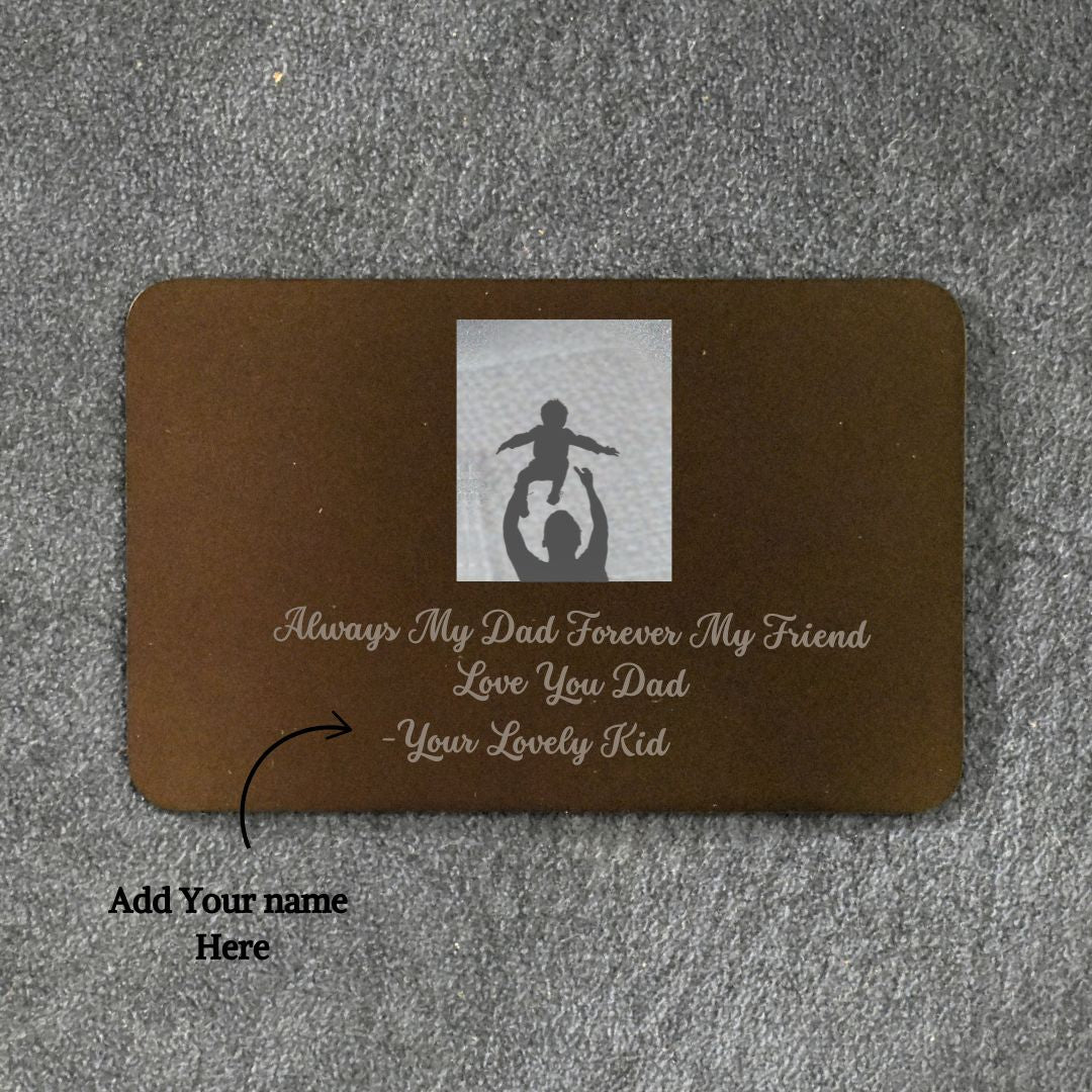 Love You Dad Personalized Wallet Card