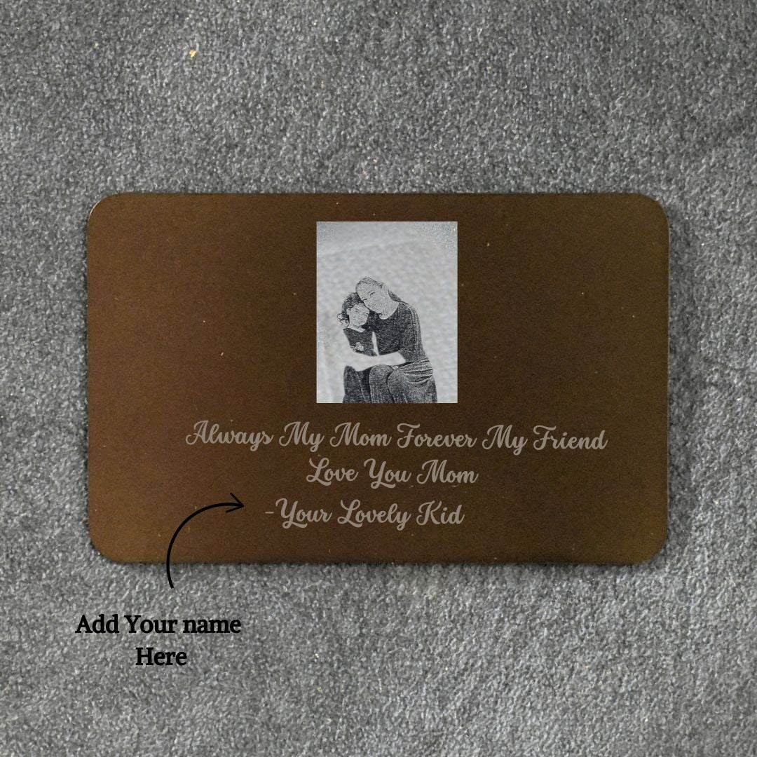 Love You Mom Personalized Wallet Card