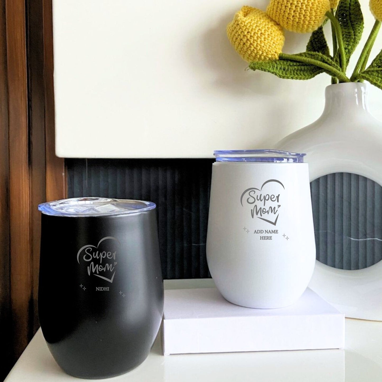 Super Mom Personalized Travel Tumbler