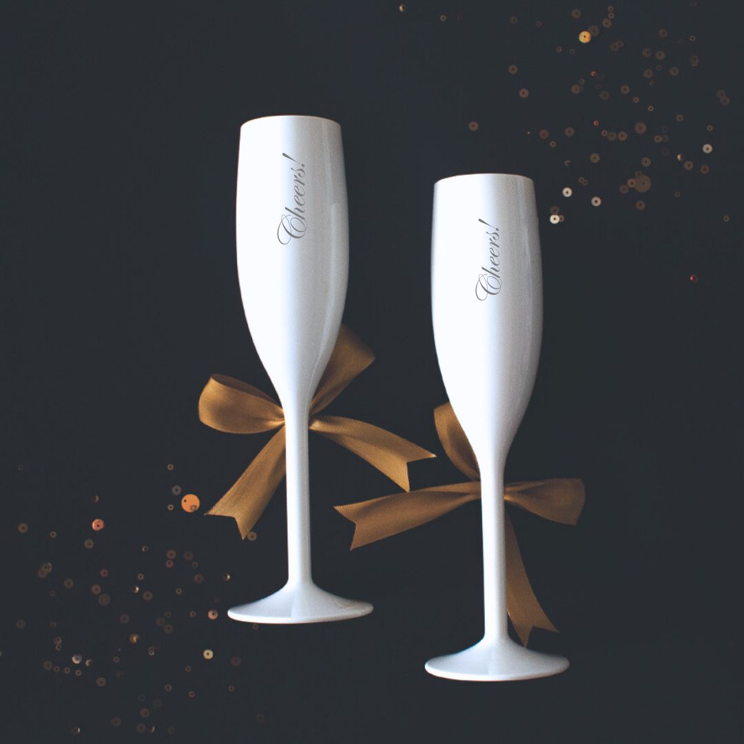 Unbreakable Champagne Glass With Quote