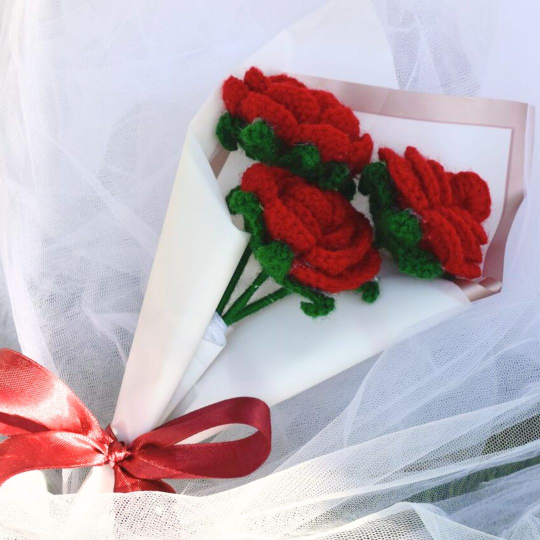 Crochet Rose Bouquet