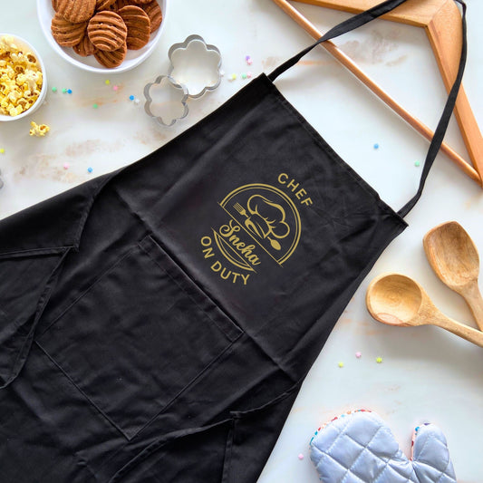 Chef Mom On Duty Personalized Apron