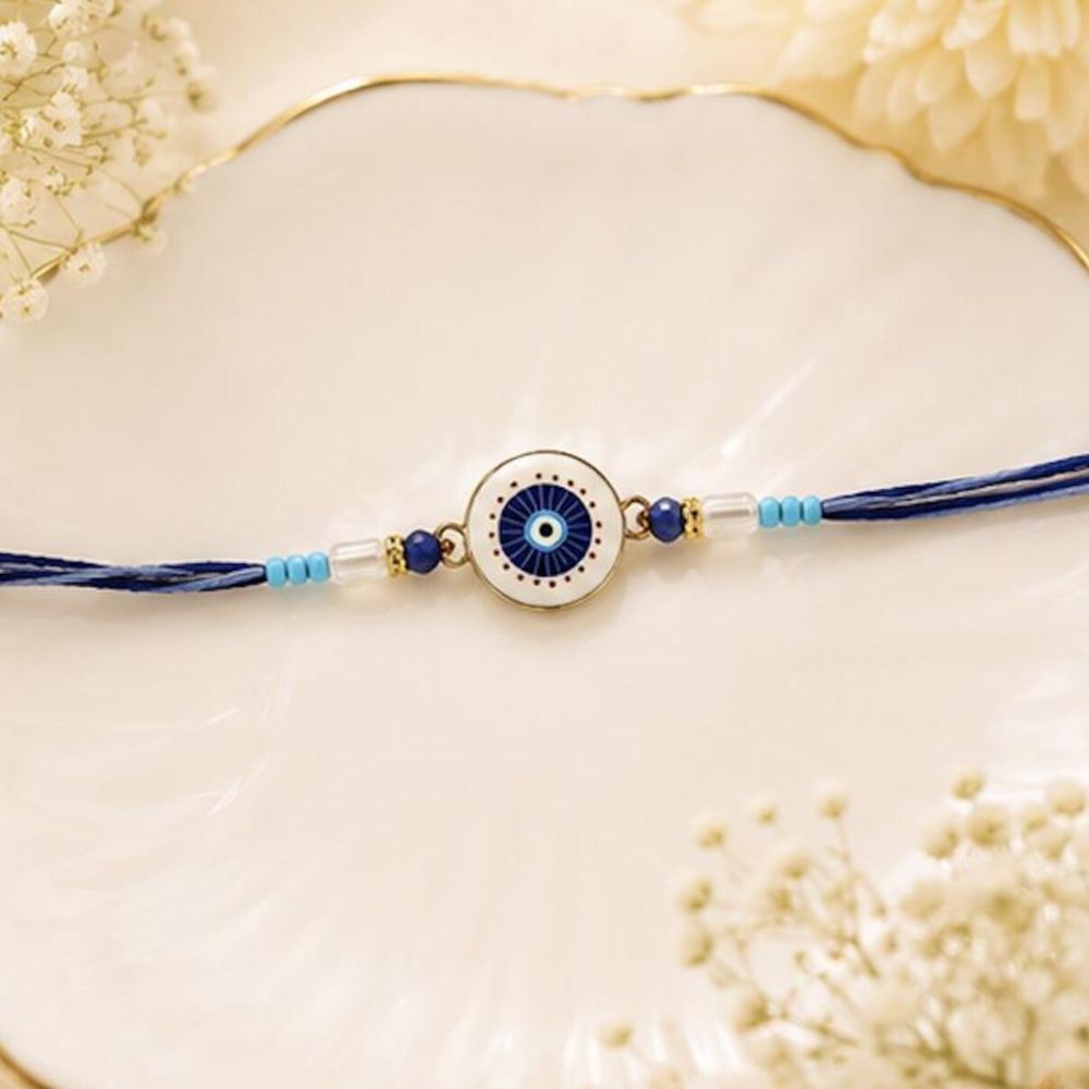 Evil Eye and Rakhi Set for Bhaiya Bhabhi