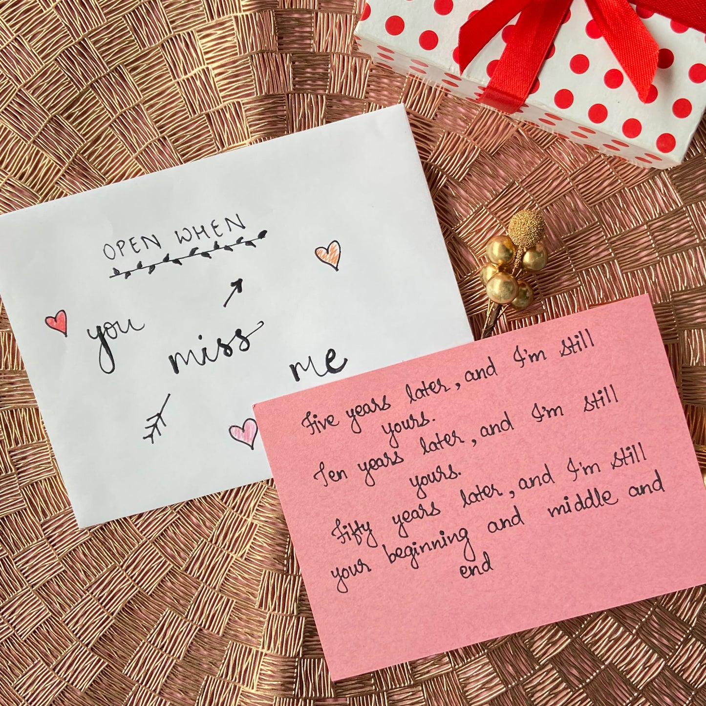 Handwritten Open When letters