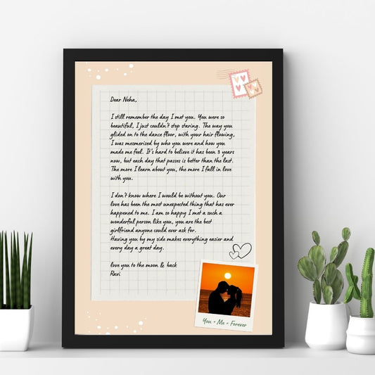 Letter For Your Person Personalized Frame
