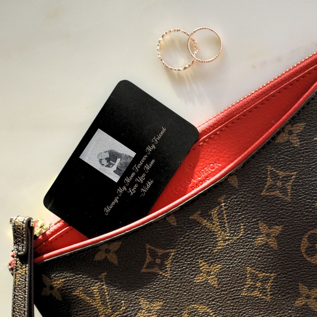 Love You Mom Personalized Wallet Card