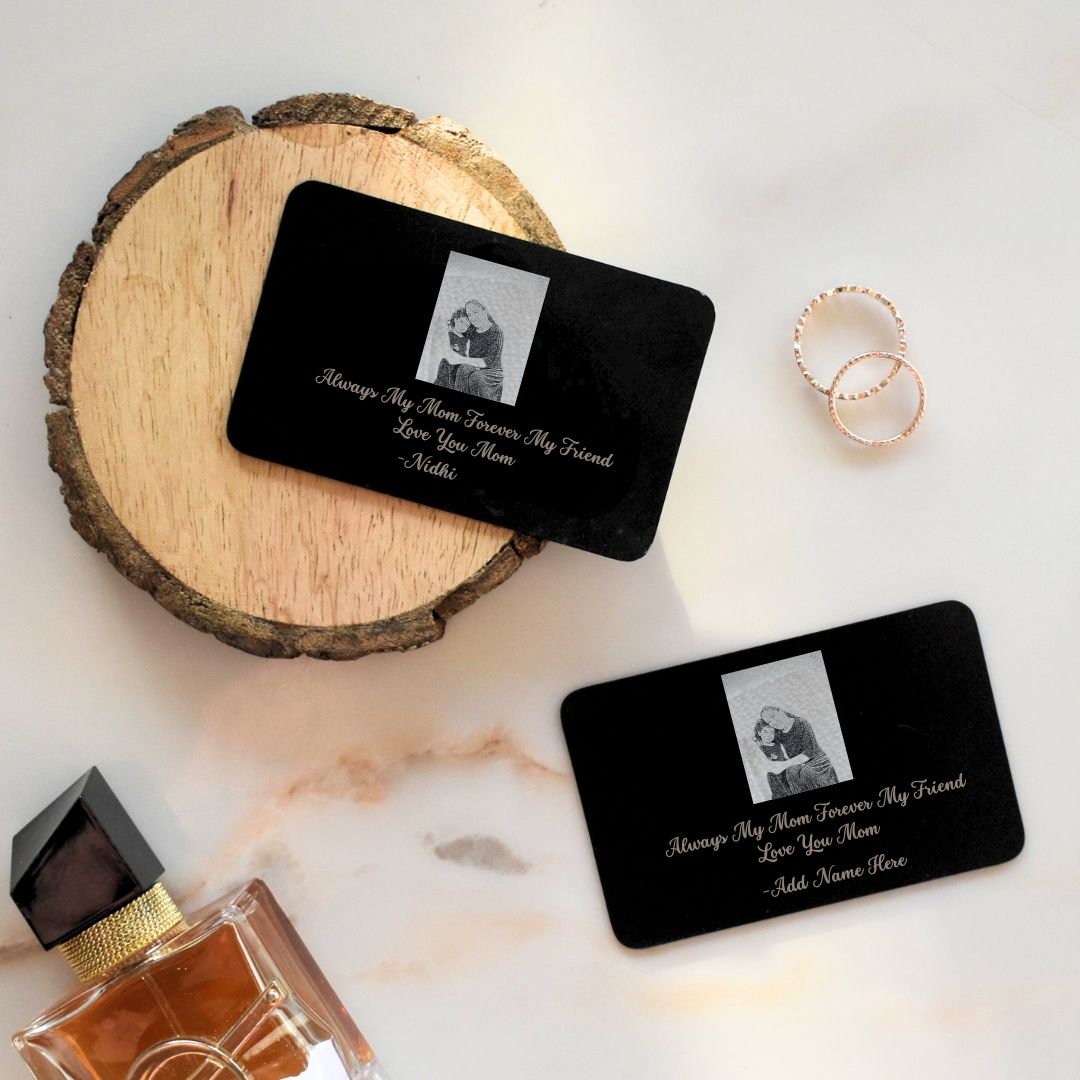 Love You Mom Personalized Wallet Card