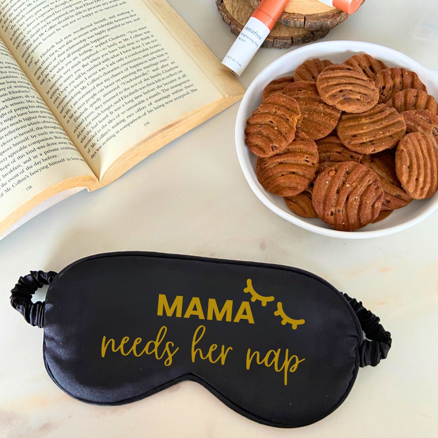 Mama Needs A Nap Satin Eye Mask