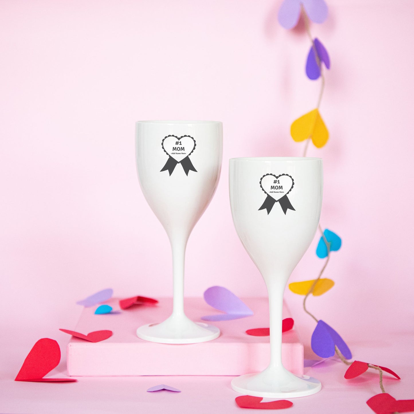 No. 1 Mom Personalized Unbreakable Wine Glass