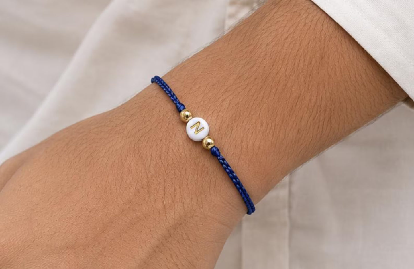 Personalized Name Initial Rakhi with Golden Initial