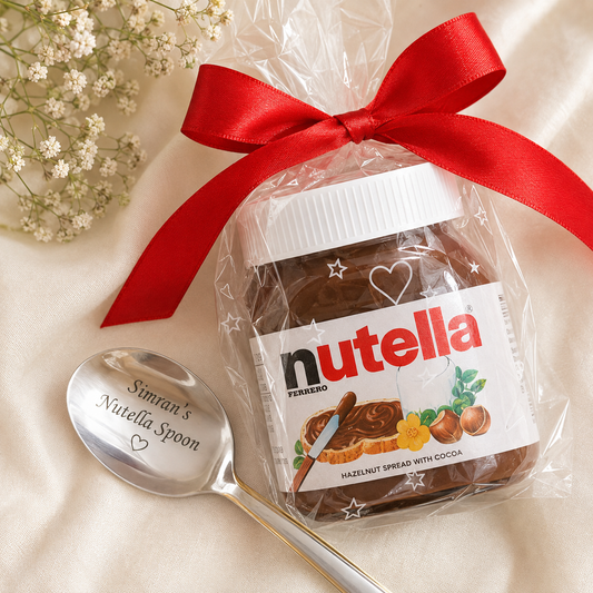 Personalized Nutella Jar & Spoon Combo