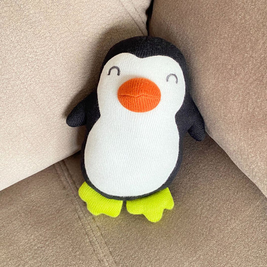 Knitted Pingu the Penguin