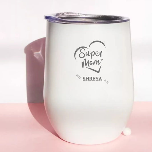 Super Mom Personalized Travel Tumbler