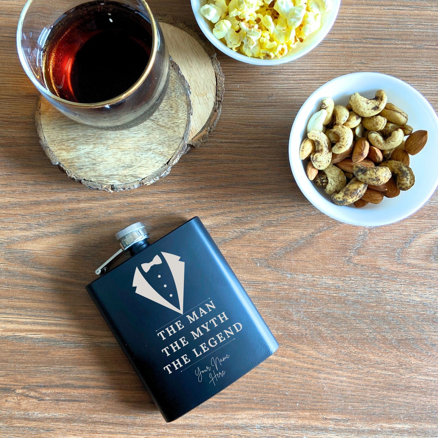 The Man The Myth The Legend Hip Flask
