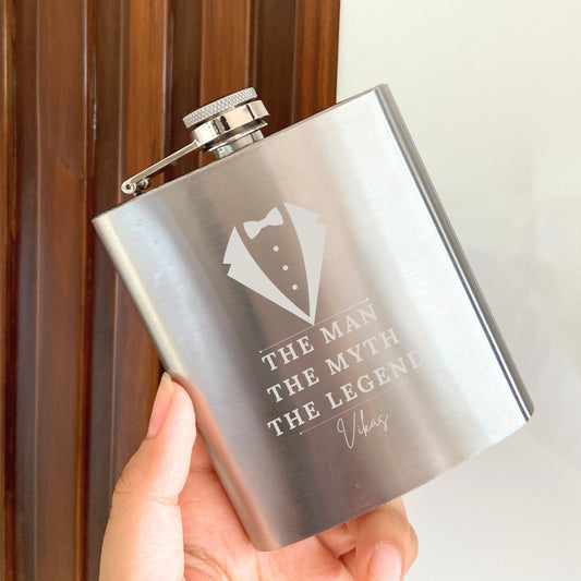 The Man The Myth The Legend Hip Flask