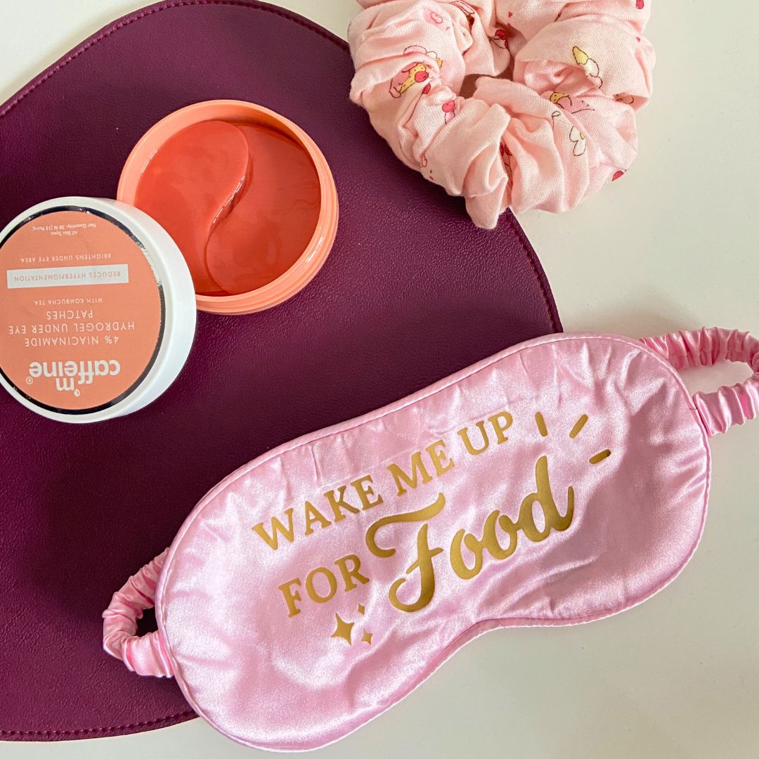 Wake Me up For Food Satin Eye Mask